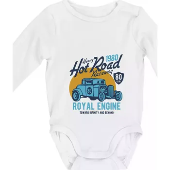 Kojenecký body Heavy Hot Road - Body kojenecké s dlouhým rukávem - Dlouhý r. do 3 měs ( Bílá )