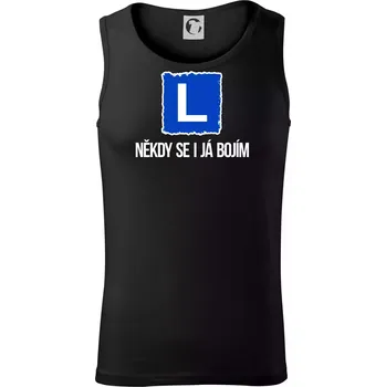 Autoškola někdy se bojím i já - Tílko pánské Core - 2XL ( Černá )