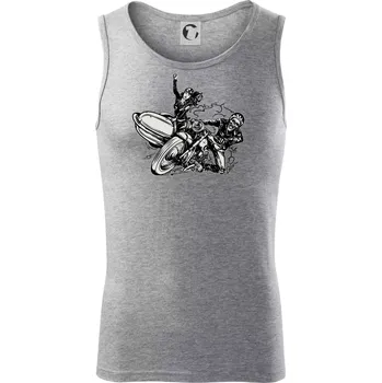 Motorka se sajdkou - Tílko pánské Core - 2XL ( Tmavě šedý melír )