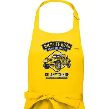 Kuchyňská zástěra Wild Off Road - Dámská zástěra na vaření - Univerzální velikost ( Žlutá )