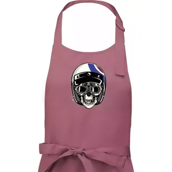 Kuchyňská zástěra Moto helma letec - Pánská zástěra na vaření - Univerzální velikost ( Starorůžová )