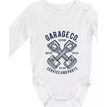 Garage Co - Body kojenecké s dlouhým rukávem - Dlouhý r. 3-6 měs ( Bílá )