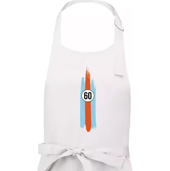 Kuchyňská zástěra Vintage Race 60 - Pánská zástěra na vaření - Univerzální velikost ( Bílá )