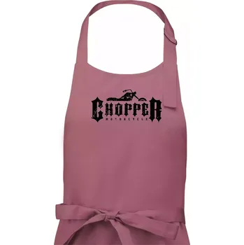Kuchyňská zástěra Chopper nápis - Dámská zástěra na vaření - Univerzální velikost ( Starorůžová )