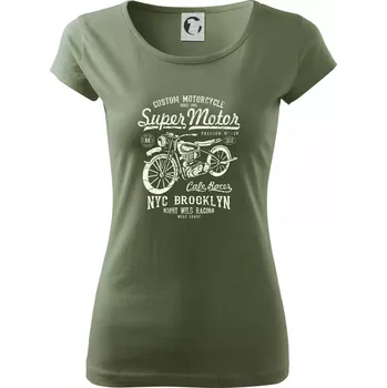 Dámské tričko Super Motor - Dámské triko Pure - XS ( Khaki )