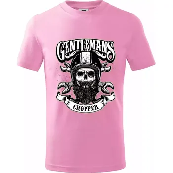 Gentlemans Chopper - Tričko dětské bavlněné - 146 cm/10 let ( Růžová )