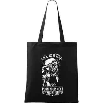 Life Is a Trip - Taška bavlněná - 42 x 38 cm ( Černá )