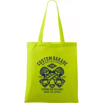 Custom Garage - Taška bavlněná - 42 x 38 cm ( Limetková )