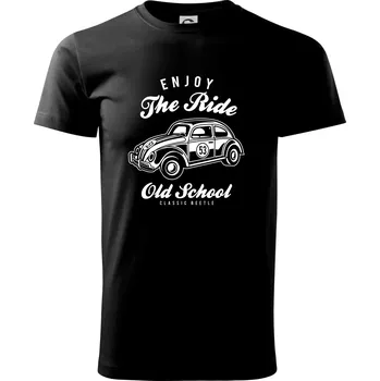 Pánské tričko Enjoy The Ride - Triko extra velké (5-8XL) - 8XL ( Černá )