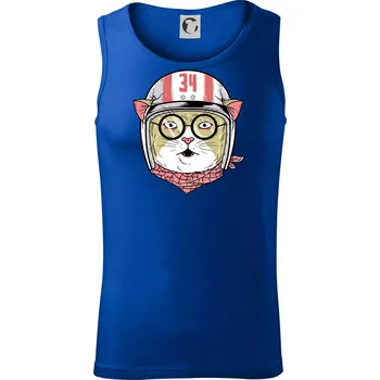 Moto kočka - Tílko pánské Core - XL ( Královská modrá )