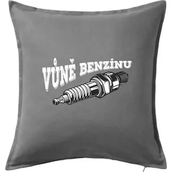 Polštář Vůně benzínu - Polštář 50x50 - 50x50 - Pouze potah ( Tmavě šedý melír )