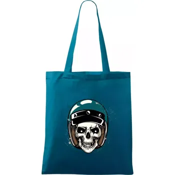 Moto helma modrá - Taška bavlněná - 42 x 38 cm ( Petrolejová )