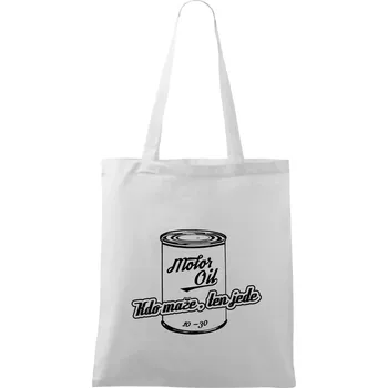 Motor Oil - kdo maže - Taška bavlněná - 42 x 38 cm ( Bílá )