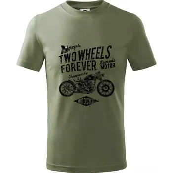 Chlapecké oblečení Two Wheels Forever 1 - Tričko dětské bavlněné - 104-110cm / 3-4 roky ( Khaki )