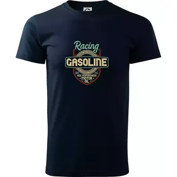 Pánské tričko Racing Gasoline Motor Oil - Triko extra velké (5-8XL) - 7XL ( Námořní modrá (velmi tmavá - téměř černá) )