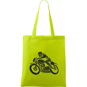 Motorkář nápisy - Taška bavlněná - 42 x 38 cm ( Limetková )