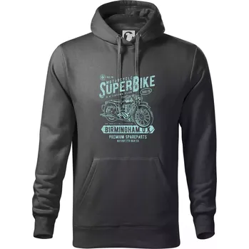 Pánská mikina Super Bike - Mikina pánská Cape s kapucí - 5XL ( Tmavá břidlice (šedá se zeleným nádechem) )