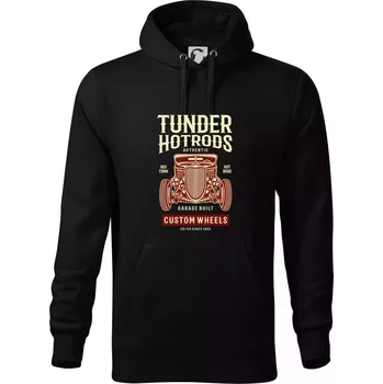 Pánská mikina Thunder Hot Rods - Mikina pánská Cape s kapucí - 5XL ( Černá )