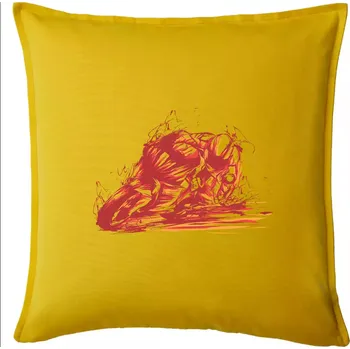 Polštář Silniční moto splash - Polštář 50x50 - 50x50 - Pouze potah ( Žlutá )