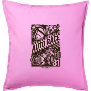 Polštář Auto Race - Polštář 50x50 - 50x50 - Pouze potah ( Růžová )