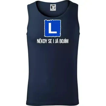 Autoškola někdy se bojím i já - Tílko pánské Core - XL ( Námořní modrá (téměř černá) )
