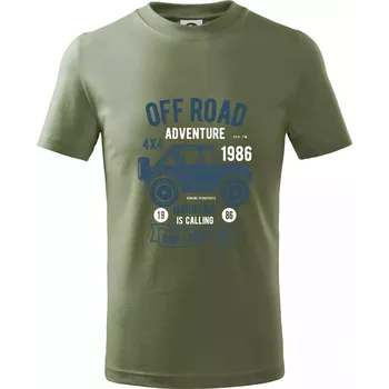 Off Road Adventure - Tričko dětské bavlněné - 104-110cm / 3-4 roky ( Khaki )