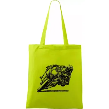 Motorkář skica - Taška bavlněná - 42 x 38 cm ( Limetková )