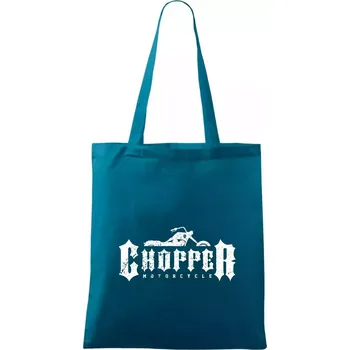 Chopper nápis - Taška bavlněná - 42 x 38 cm ( Petrolejová )