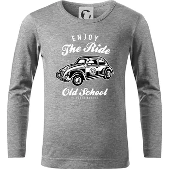Chlapecké tričko Enjoy The Ride - Triko dětské Long Sleeve - 122 cm/6 let ( Tmavě šedý melír )