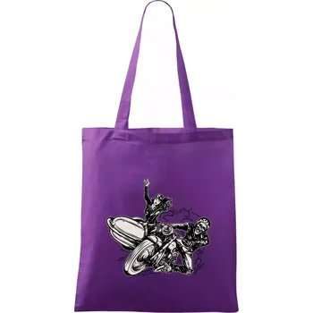 Motorka se sajdkou - Taška bavlněná - 42 x 38 cm ( Fialová )