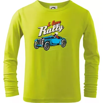 Dětská móda I Love Rally - Triko dětské Long Sleeve - 134 cm/8 let ( Limetková )
