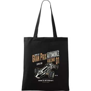 Nákupní taška Formula 1 - Taška bavlněná - 42 x 38 cm ( Černá )