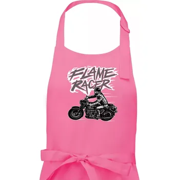Kuchyňská zástěra Flame Racer - Dámská zástěra na vaření - Univerzální velikost ( Růžová )
