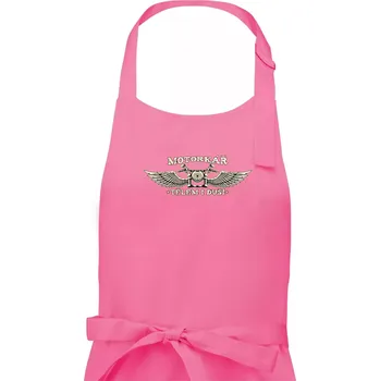 Kuchyňská zástěra Motorkář tělem i duší - Pánská zástěra na vaření - Univerzální velikost ( Růžová )