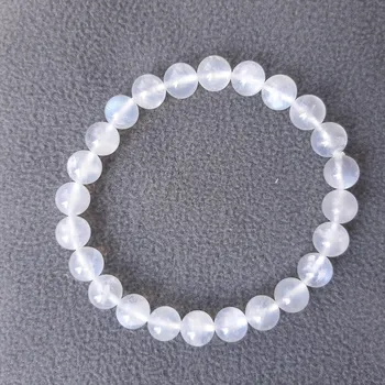 Náramek Náramek - Měsíční kámen bílý AA kuličky 8 mm