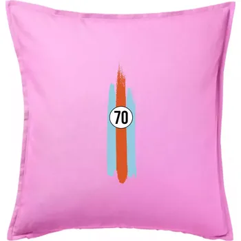 Polštář Vintage Race 70 - Polštář 50x50 - 50x50 - Pouze potah ( Růžová )