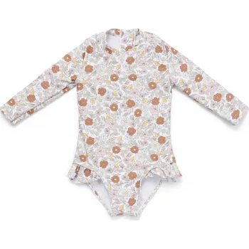 Kojenecké plavky Plavky dlouhý rukáv Vintage Little Flowers vel. 86/92