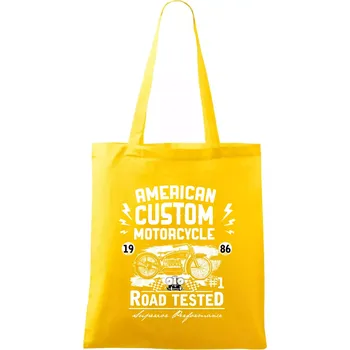 American Custom Motorcycle - Taška bavlněná - 42 x 38 cm ( Žlutá )