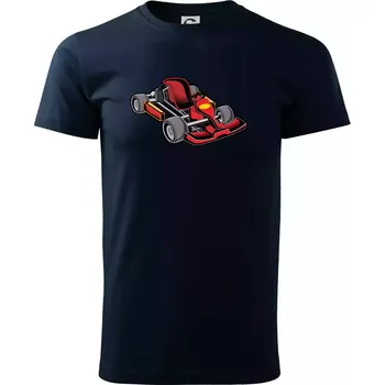 Pánské tričko Motokára červená - Triko extra velké (5-8XL) - 8XL ( Námořní modrá (téměř černá) )