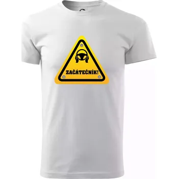 Pánské tričko Autoškola - začátečník - Triko extra velké (5-8XL) - 6XL ( Bílá )