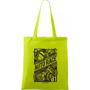 Auto Race - Taška bavlněná - 42 x 38 cm ( Limetková )