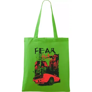 Nákupní taška Fear this car - Taška bavlněná - 42 x 38 cm ( Apple Green )