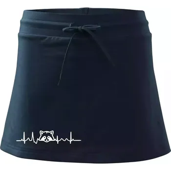 Dámská sukně Mýval EKG - Sportovní sukně - two in one - S ( Námořní modrá (velmi tmavá - téměř černá) )