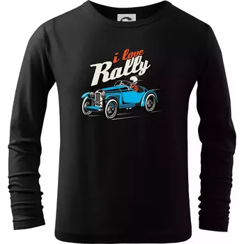 Chlapecké tričko I Love Rally - Triko dětské Long Sleeve - 122 cm/6 let ( Černá )