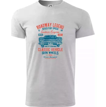 Pánské tričko Roadway Legend 2 - Triko extra velké (5-8XL) - 7XL ( Světlešedý Melír )