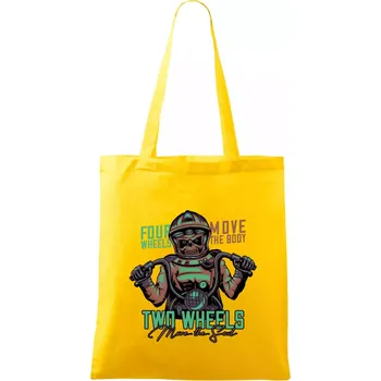 Two Wheels Move the Soul - Taška bavlněná - 42 x 38 cm ( Žlutá )