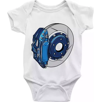 Kojenecké oblečení Auto kotoučová brzda - Body kojenecké s krátkým rukávem - Krátký r. 12-18 měs ( Bílá )