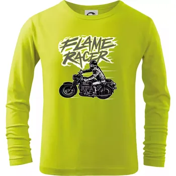 Dětská móda Flame Racer - Triko dětské Long Sleeve - 122 cm/6 let ( Limetková )