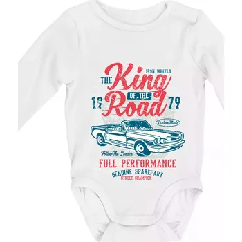 Kojenecký body King Of The Road - Body kojenecké s dlouhým rukávem - Dlouhý r. do 3 měs ( Bílá )