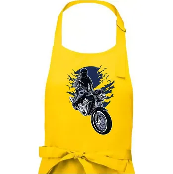Kuchyňská zástěra Night Rider - Pánská zástěra na vaření - Univerzální velikost ( Žlutá )